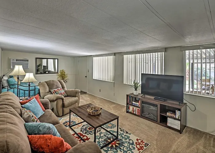 Restful Riverfront Retreat W/ Private Dock + Patio Bullhead City
