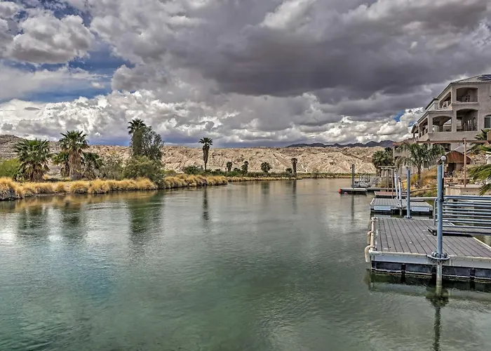 Restful Riverfront Retreat W/ Private Dock + Patio Bullhead City