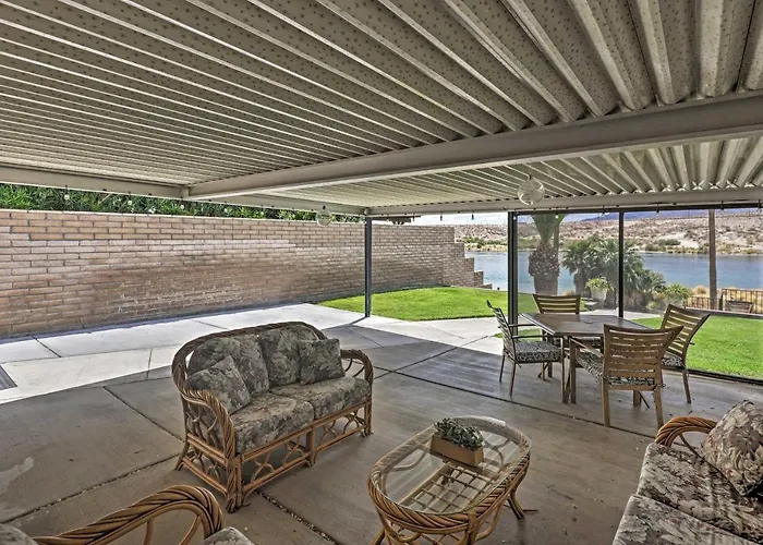 Ferienhaus Restful Riverfront Retreat W/ Private Dock + Patio Bullhead City