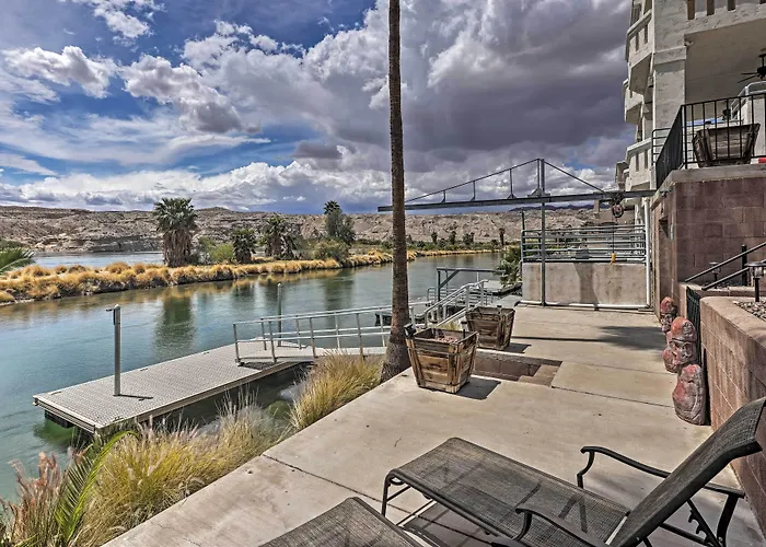 Restful Riverfront Retreat W/ Private Dock + Patio * Bullhead City